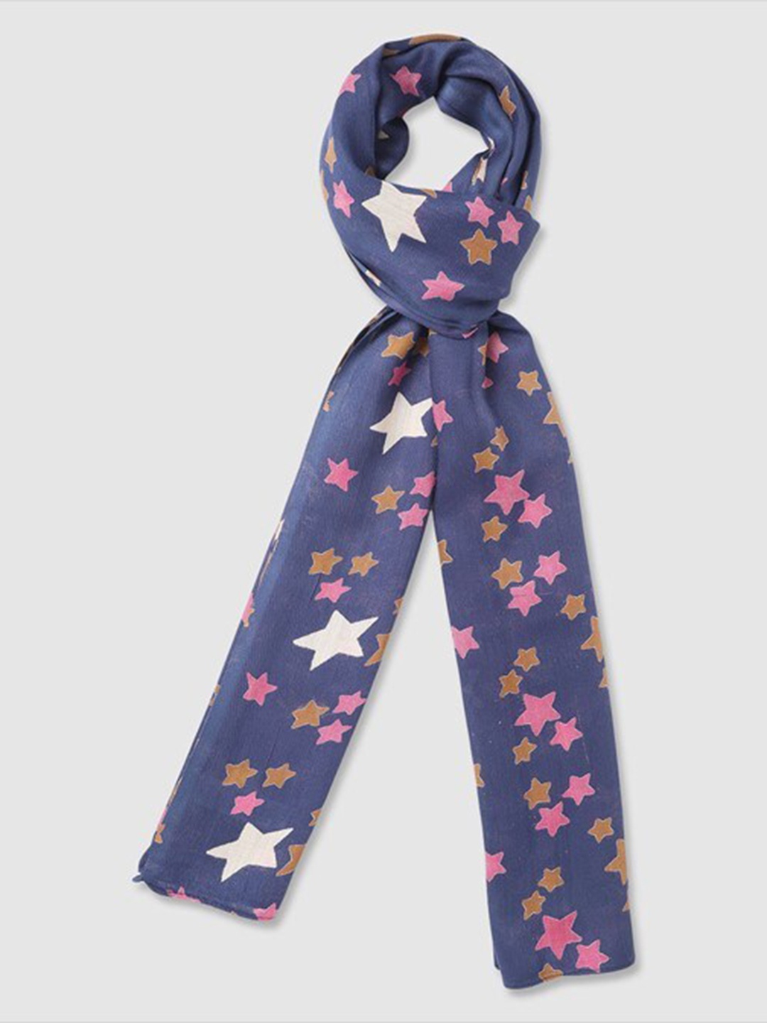 

Aila Conversational Printed Scarf, Blue