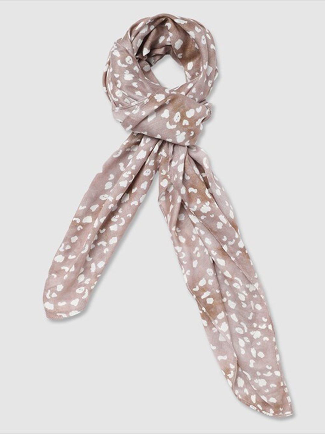 

Aila Women Printed Scarf, Beige