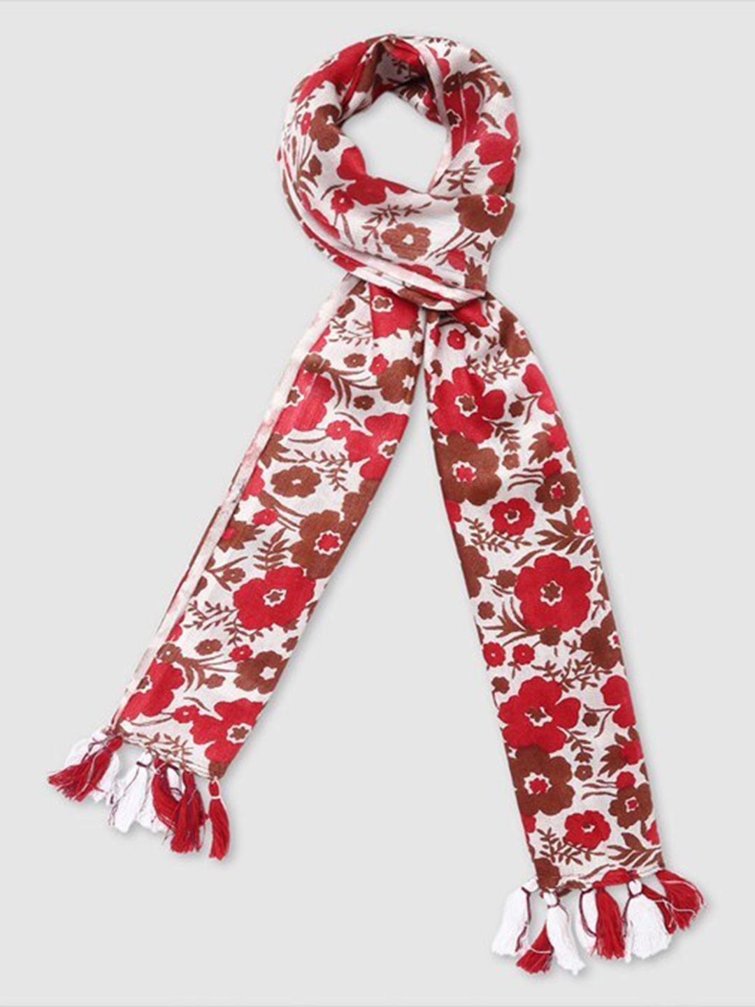 

Aila Women Printed Scarf, White