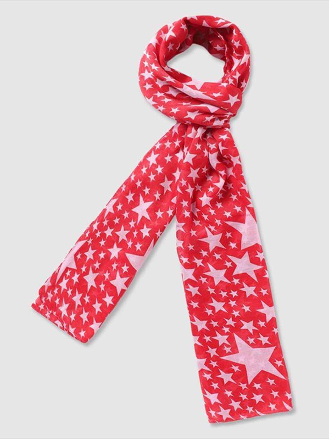 

Aila Women Printed Scarf, Red