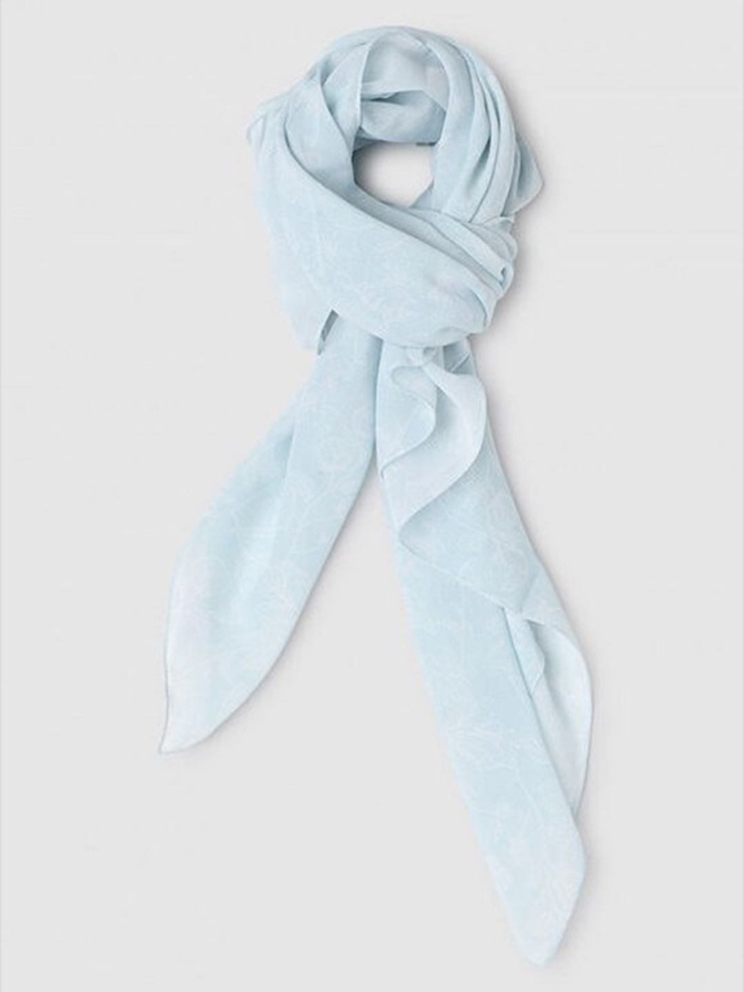 

Aila Floral Printed Scarf, Blue
