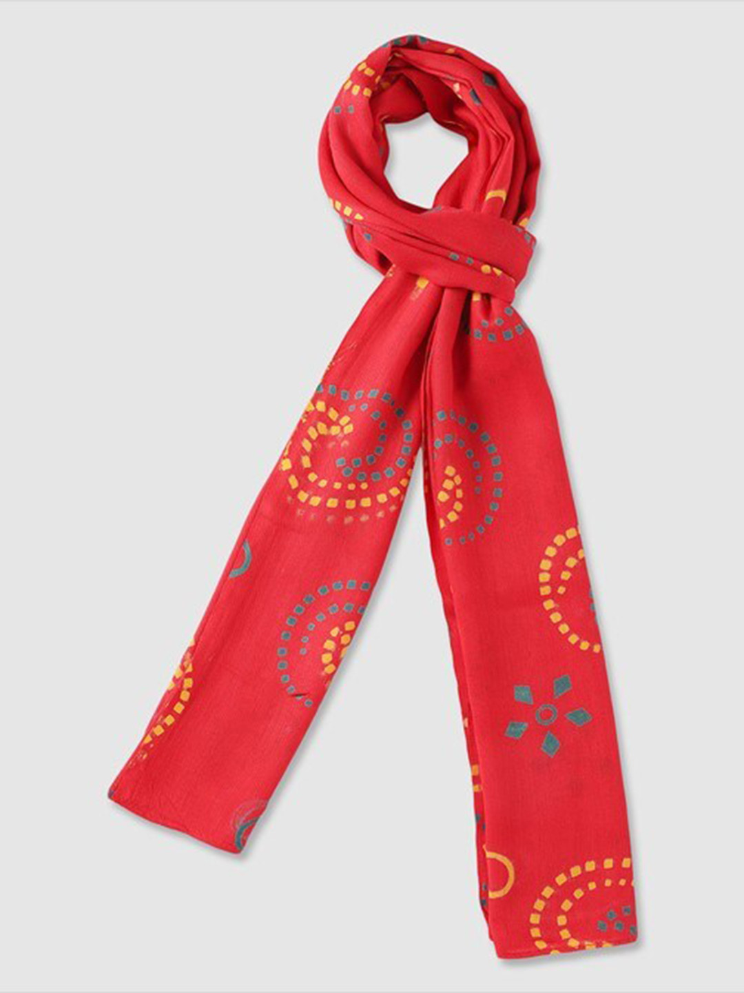 

Aila Printed Scarf, Red