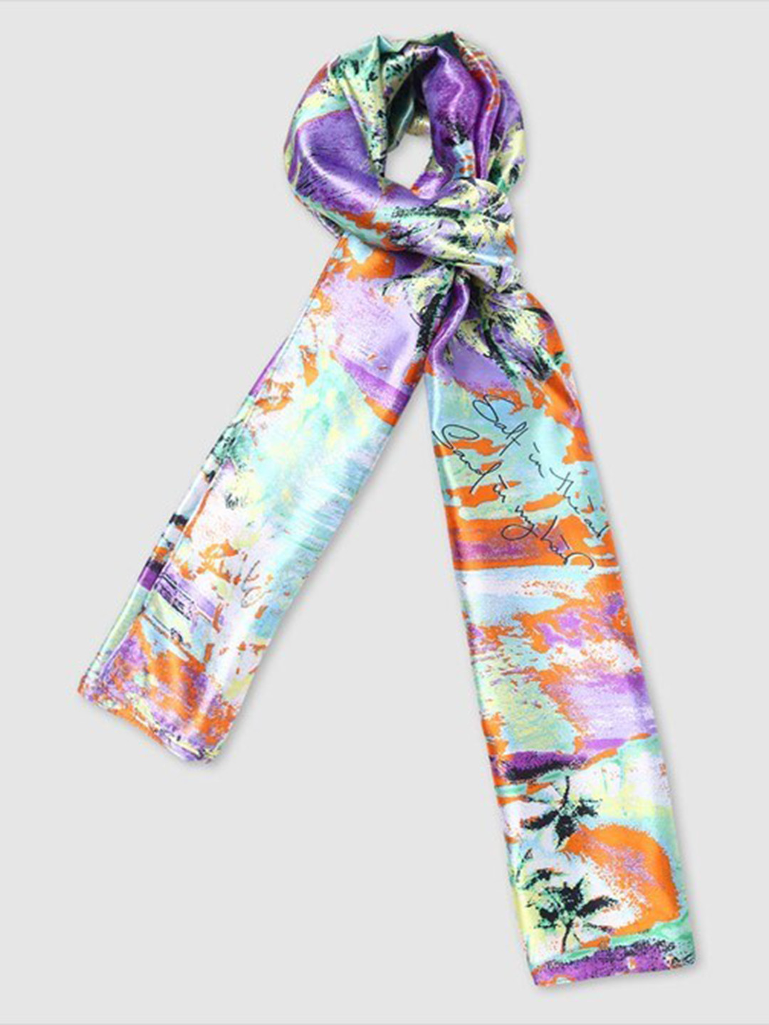

Aila Printed Scarf, Blue