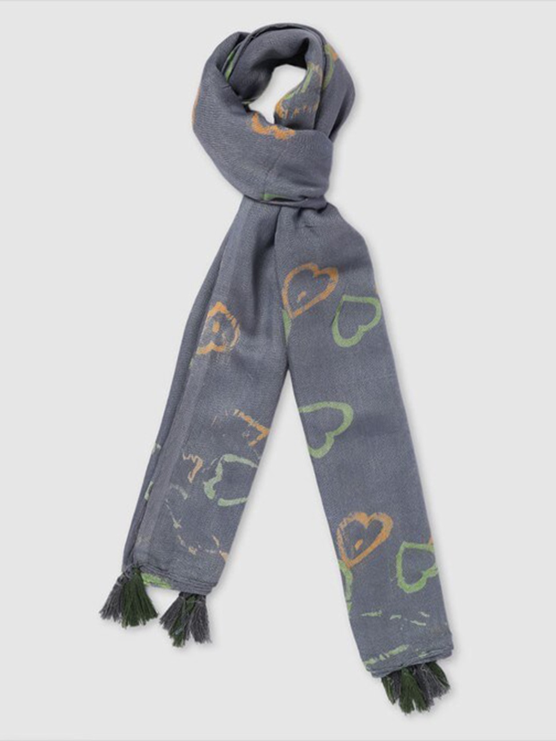 

Aila Conversational Printed Scarf, Grey