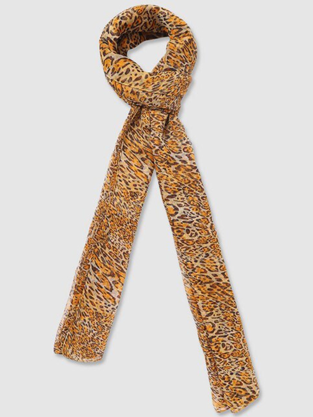 

Aila Women Animal Printed Scarf, Brown