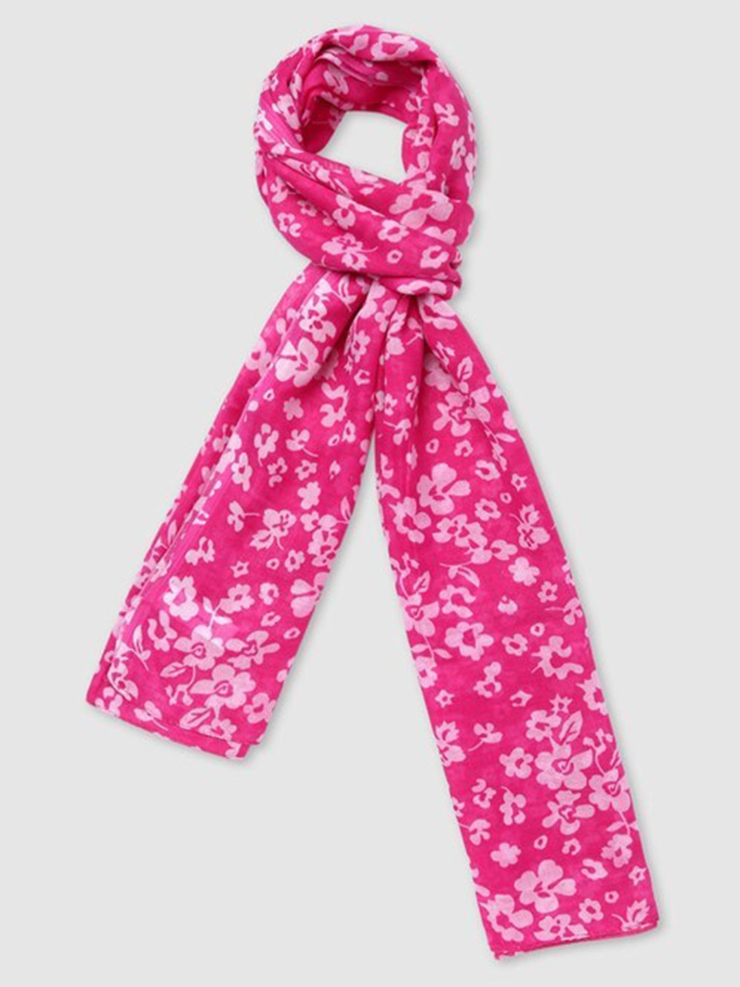 

Aila Floral Printed Scarf, Pink