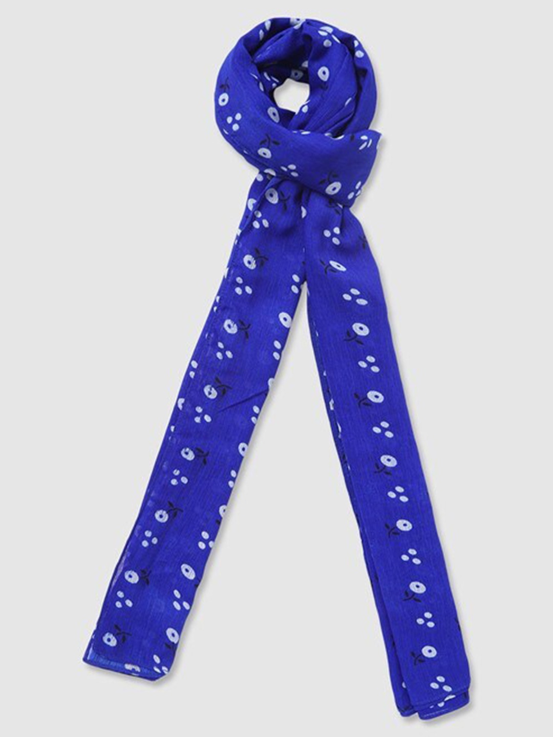 

Aila Floral Printed Scarf, Blue