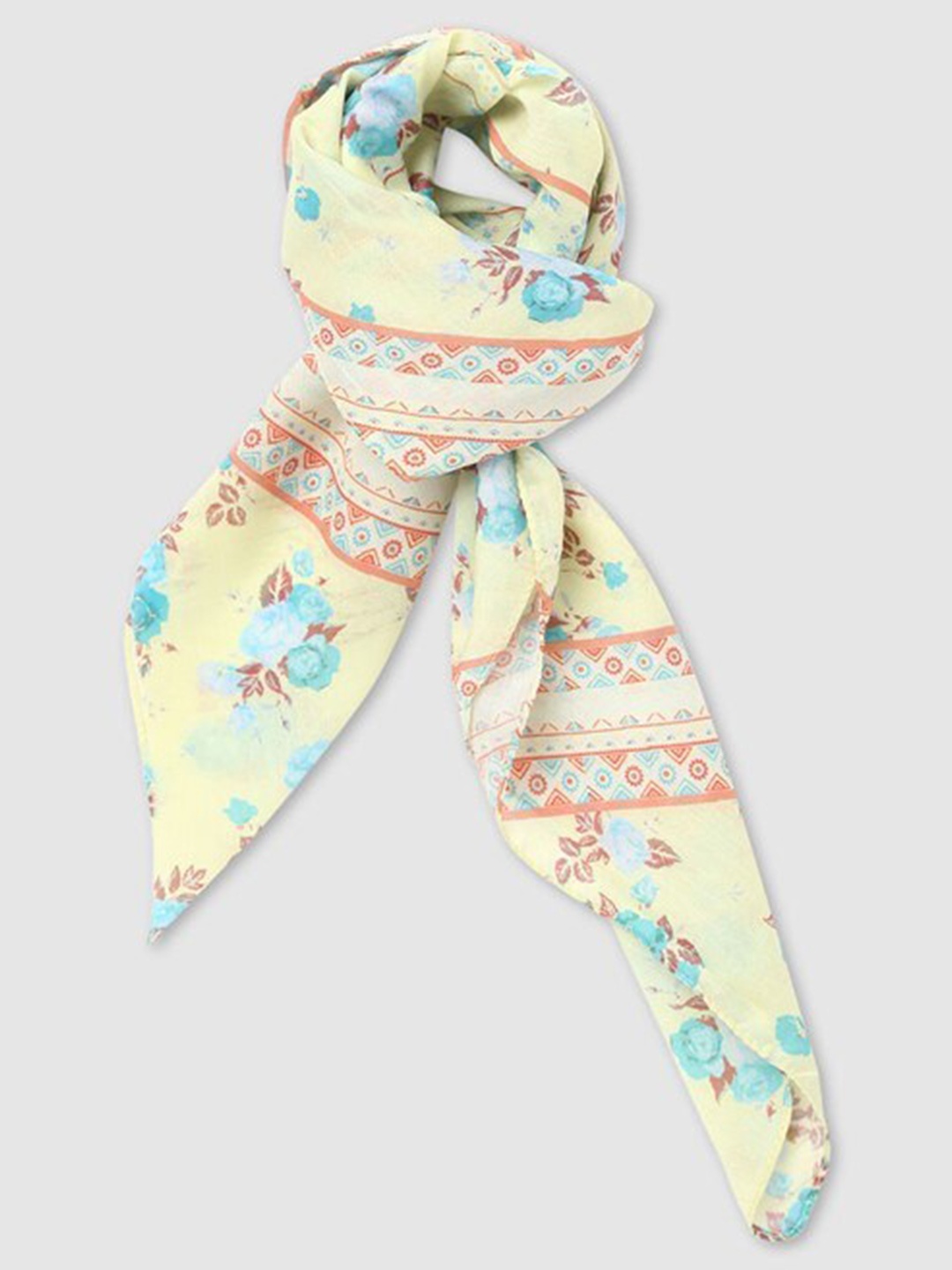 

Aila Printed Scarf, Yellow
