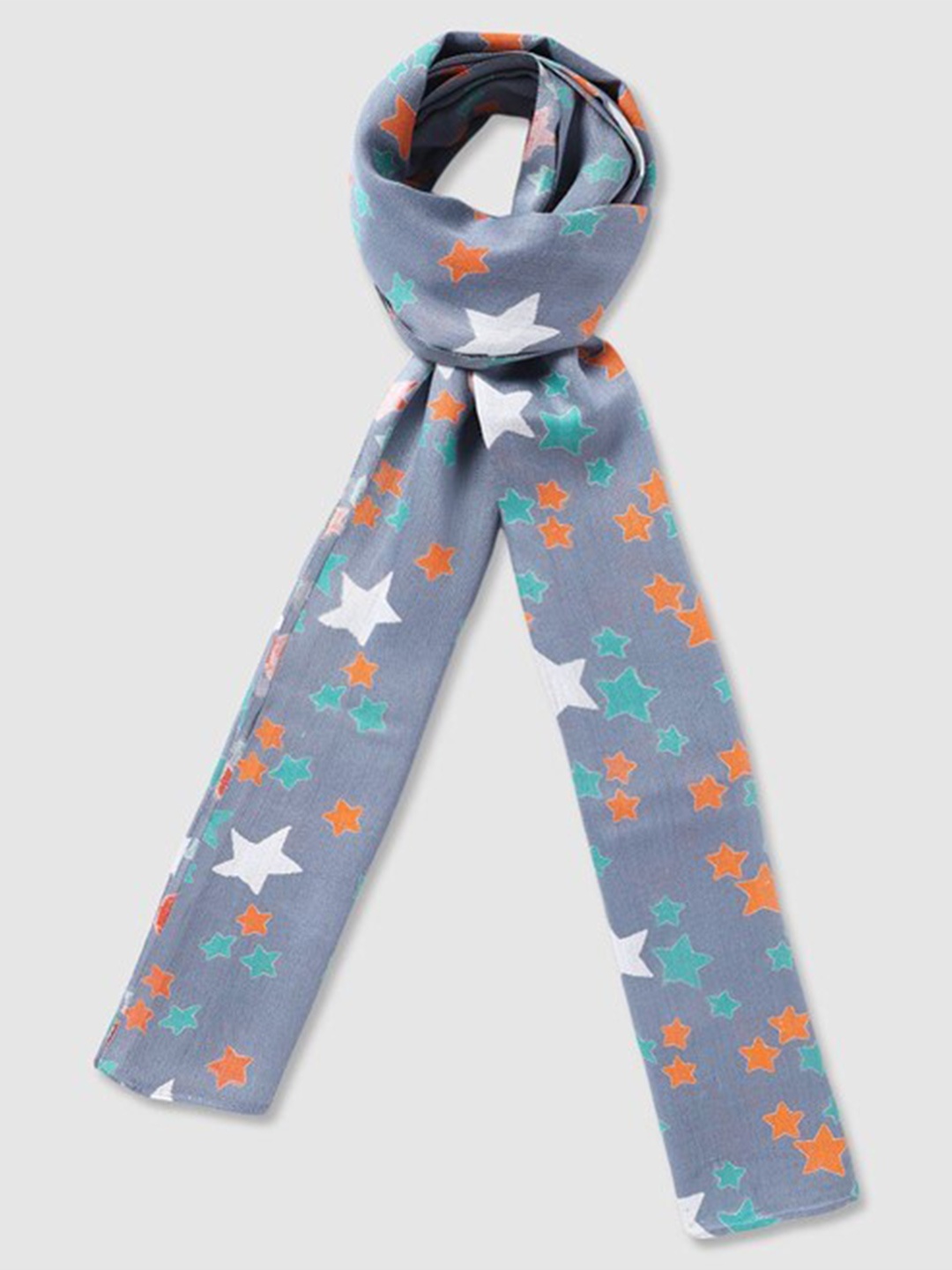 

Aila Printed Scarf, Grey