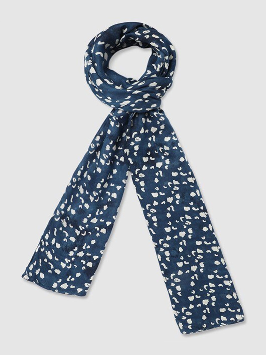 

Aila Abstract Printed Scarf, Blue