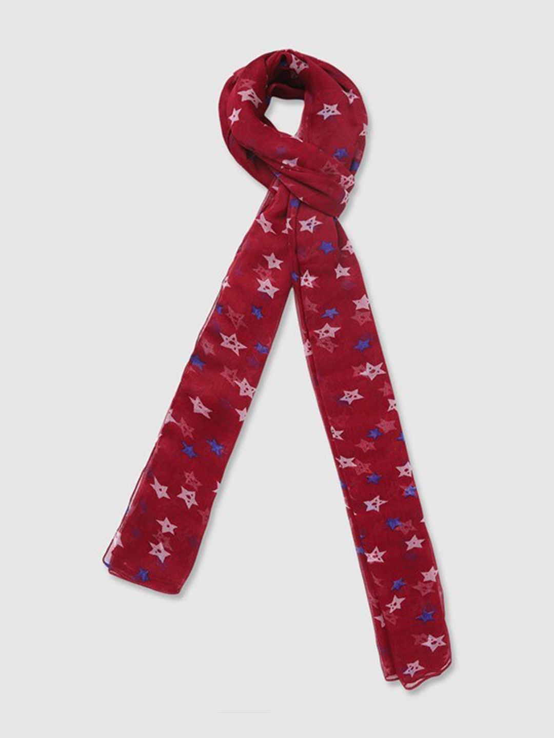 

Aila Conversational Printed Scarf, Red