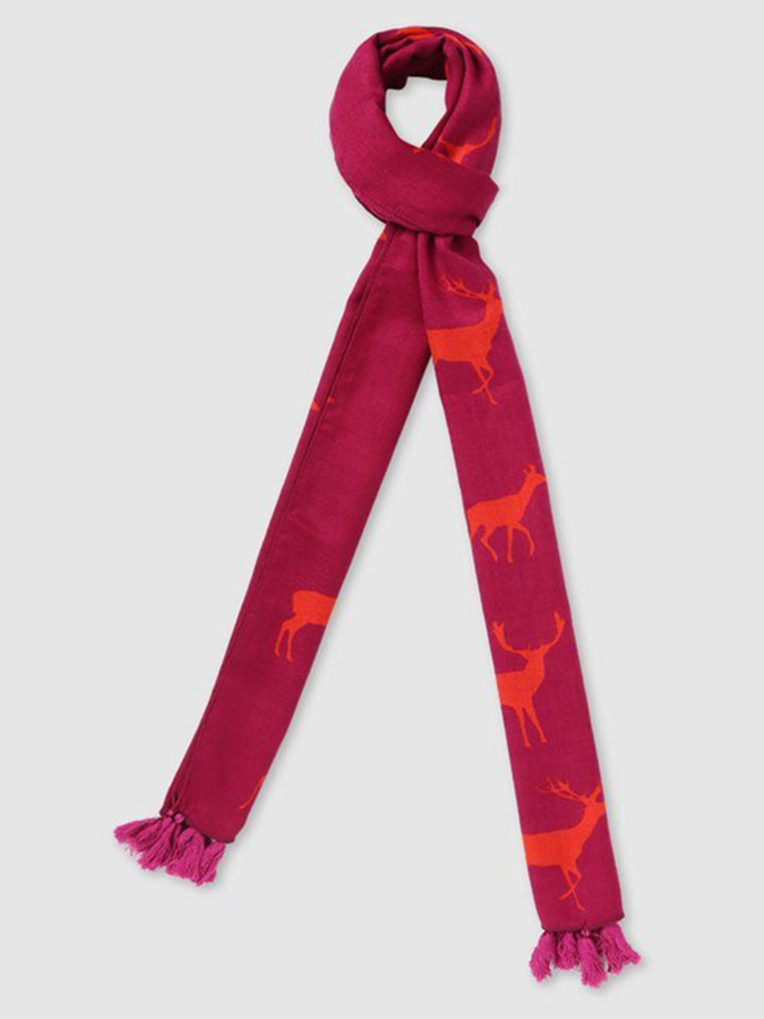 

Aila Graphic Printed Scarf, Pink