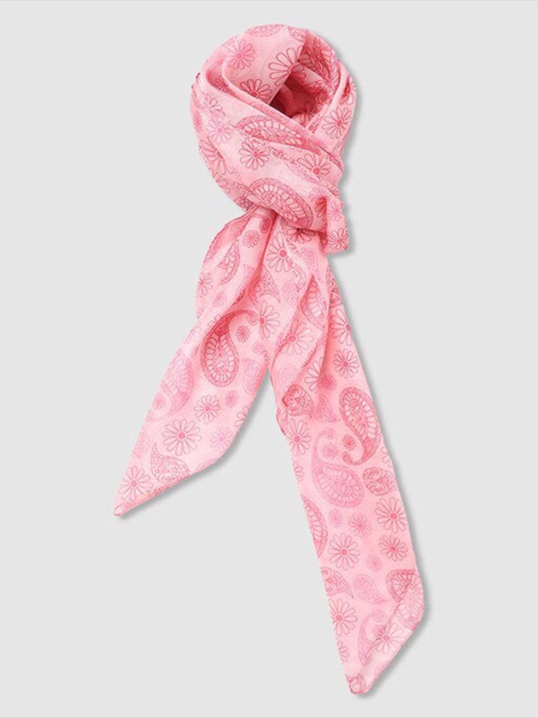 

Aila Women Floral Printed Scarf, Pink
