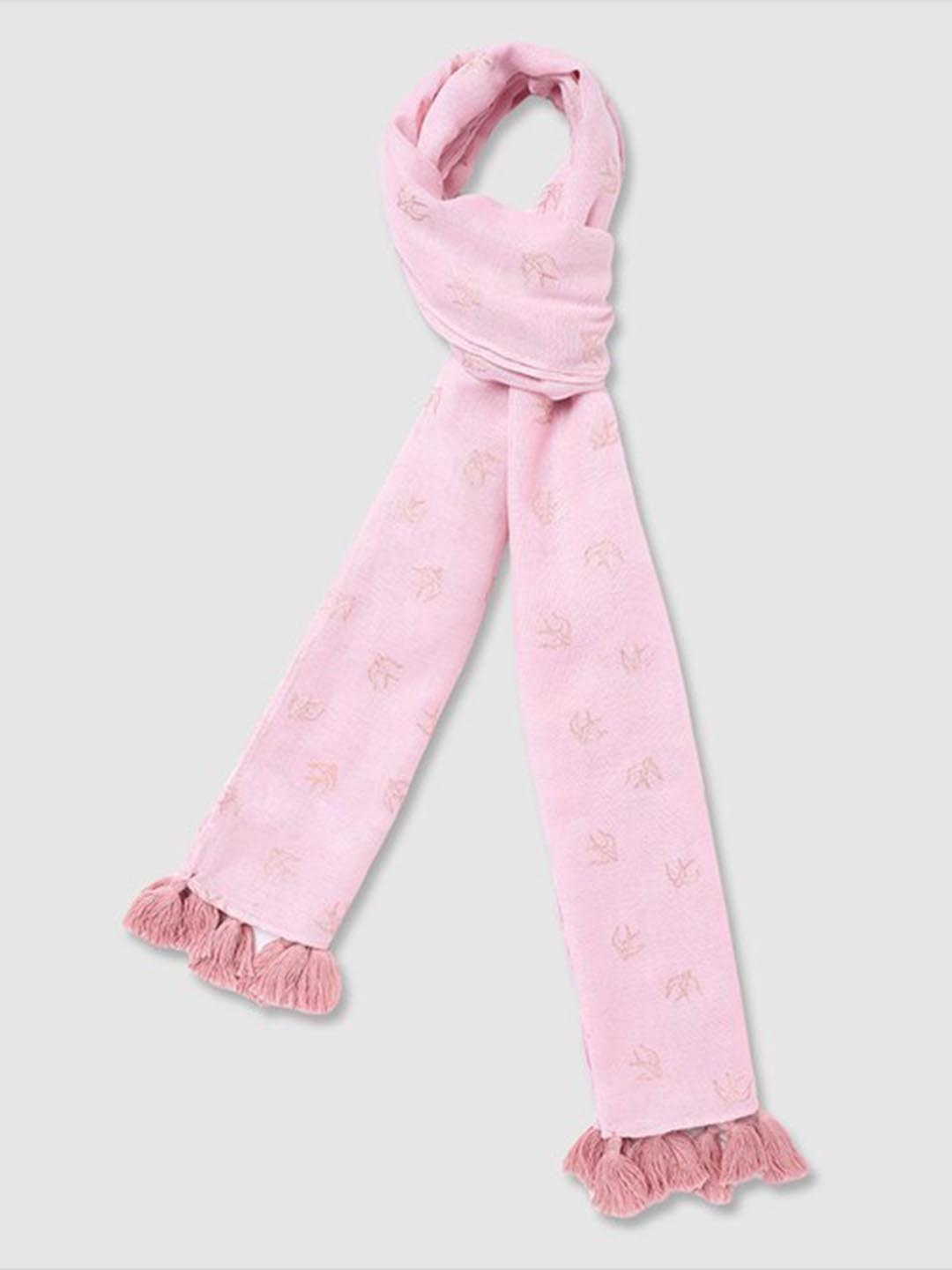 

Aila Women Printed Scarf, Pink