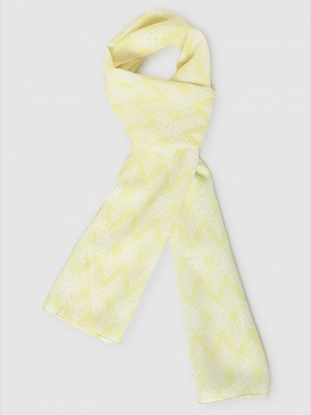 

Aila Women Printed Scarf, Yellow