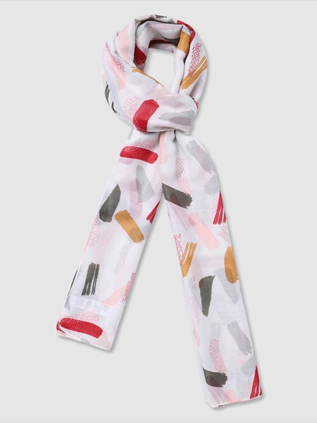 

Aila Women Printed Scarf, White