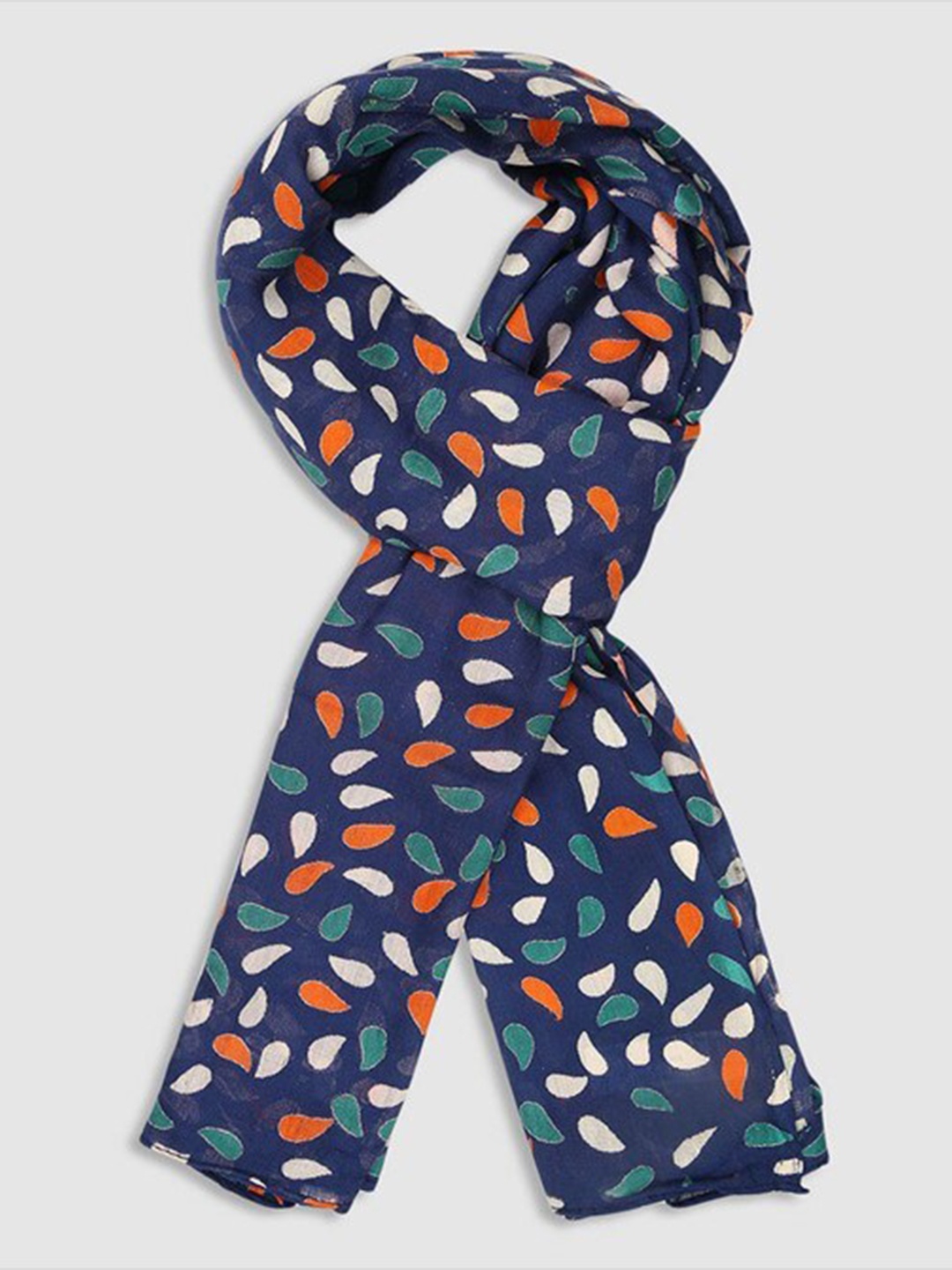 

Aila Abstract Printed Scarf, Navy blue