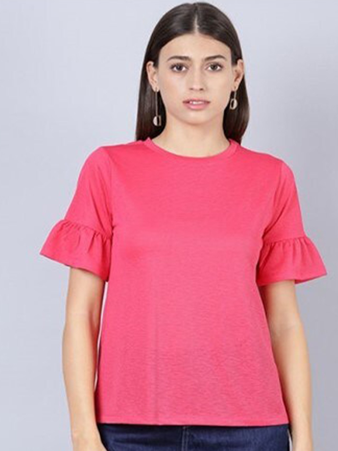 

Aila Cotton Regular Top, Pink