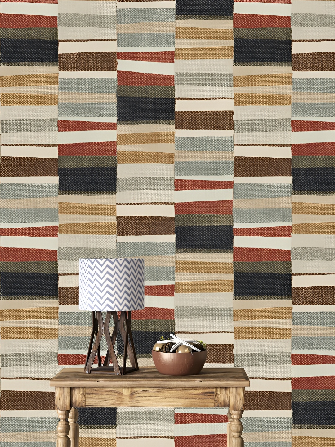 

DWELLSINDIA Brown & Beige Bricks Pattern Self Adhesive Waterproof Removable Wallpaper