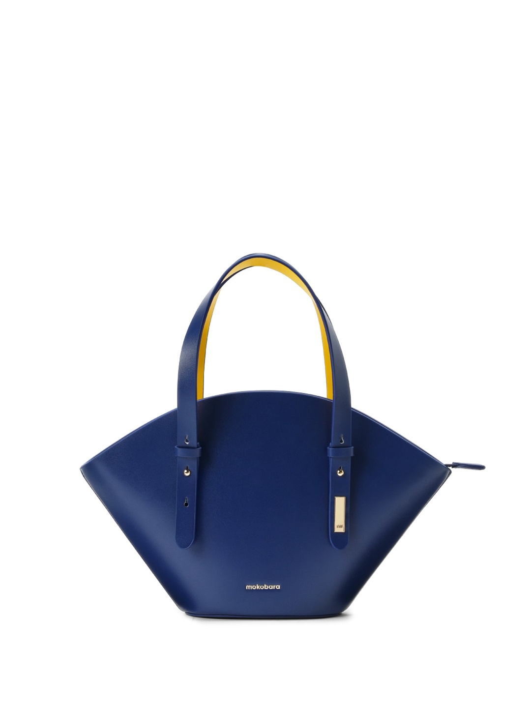 

MOKOBARA Leather Structured Handheld Bag, Blue