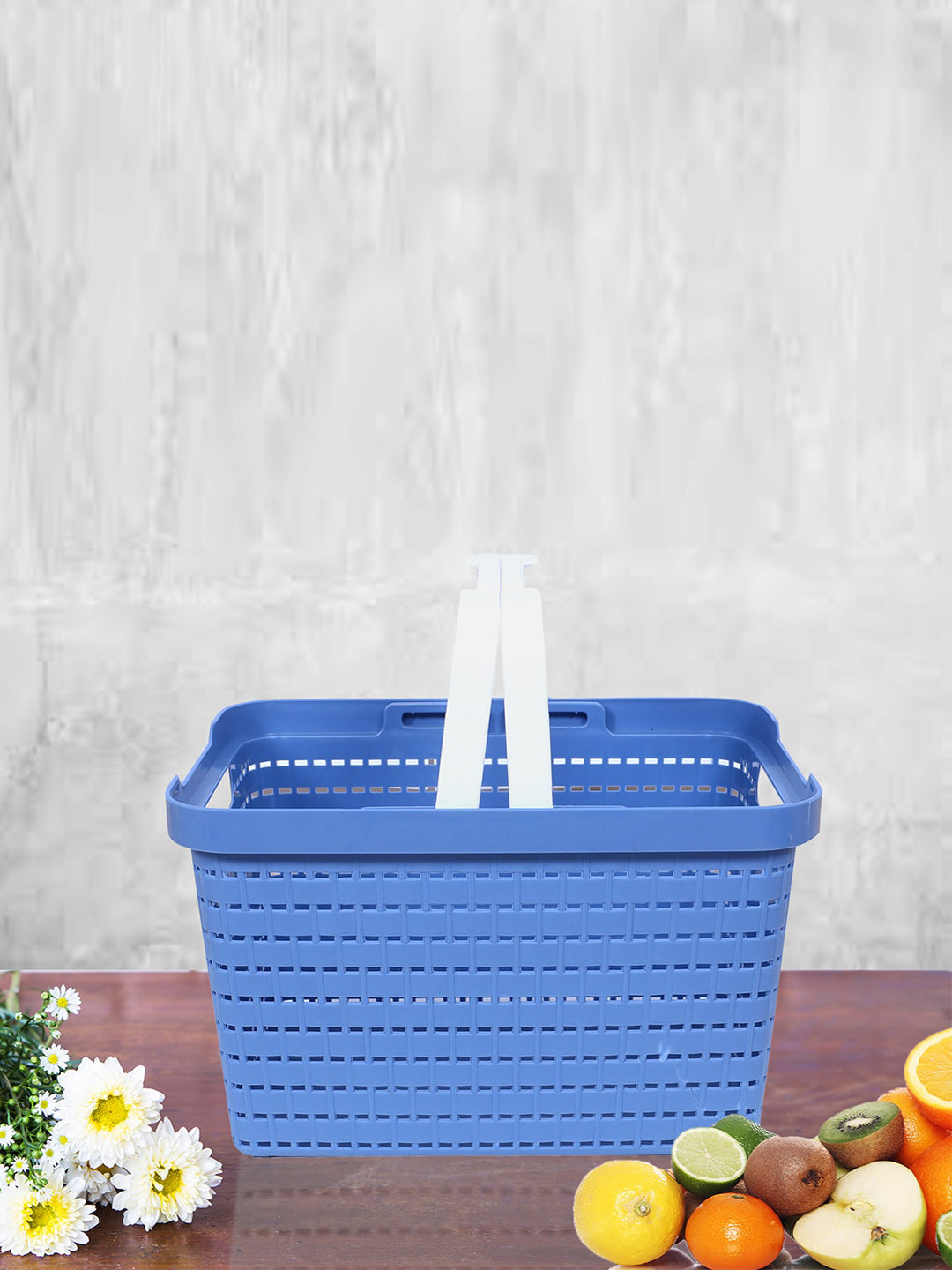 

Kuber Industries Blue 3 Pieces Multi Purpose Storage Basket