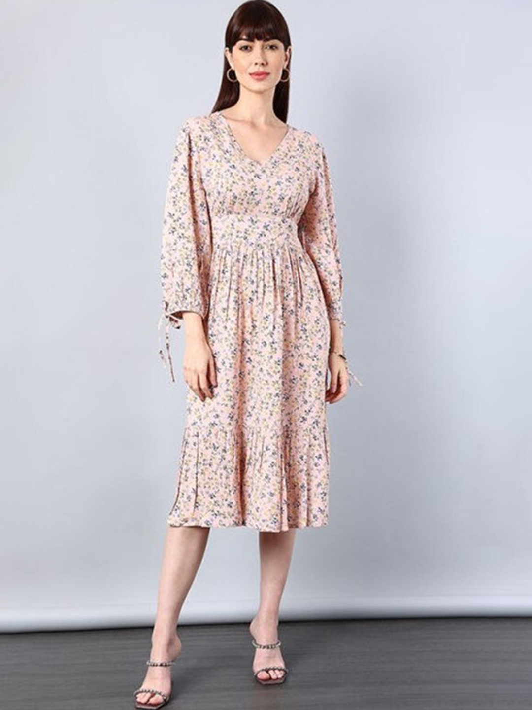 

Aila Multicoloured Print A-Line Maxi Dress, Multi