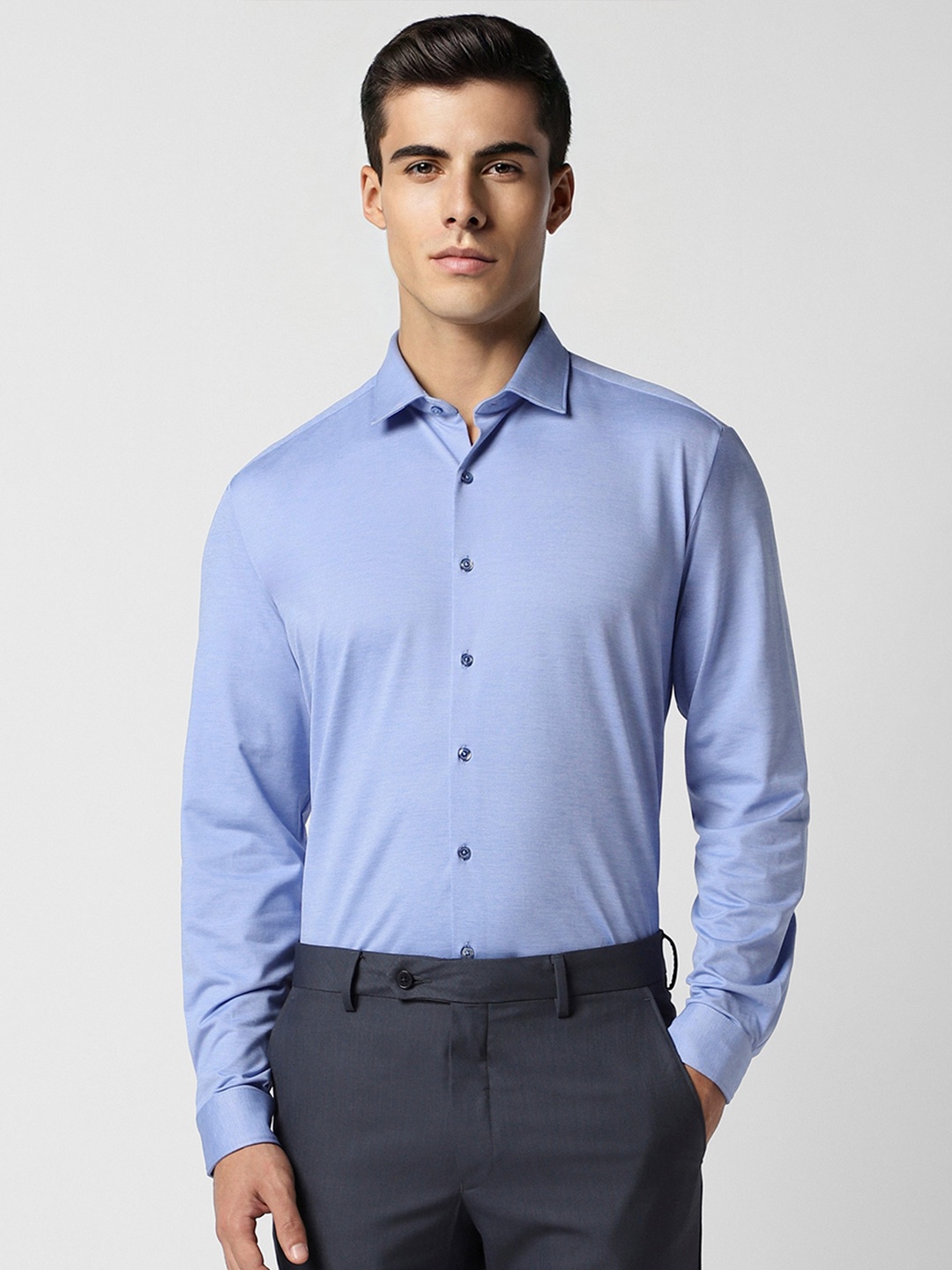 

Van Heusen Spread Collar Slim Fit Formal Shirt, Blue