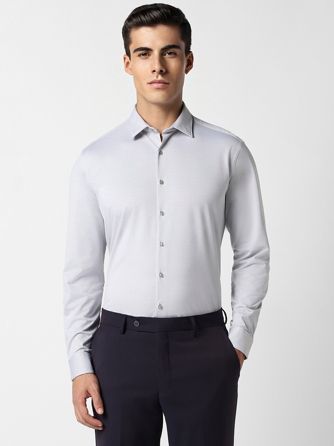 

Van Heusen Men Grey Slim Fit Formal Shirt