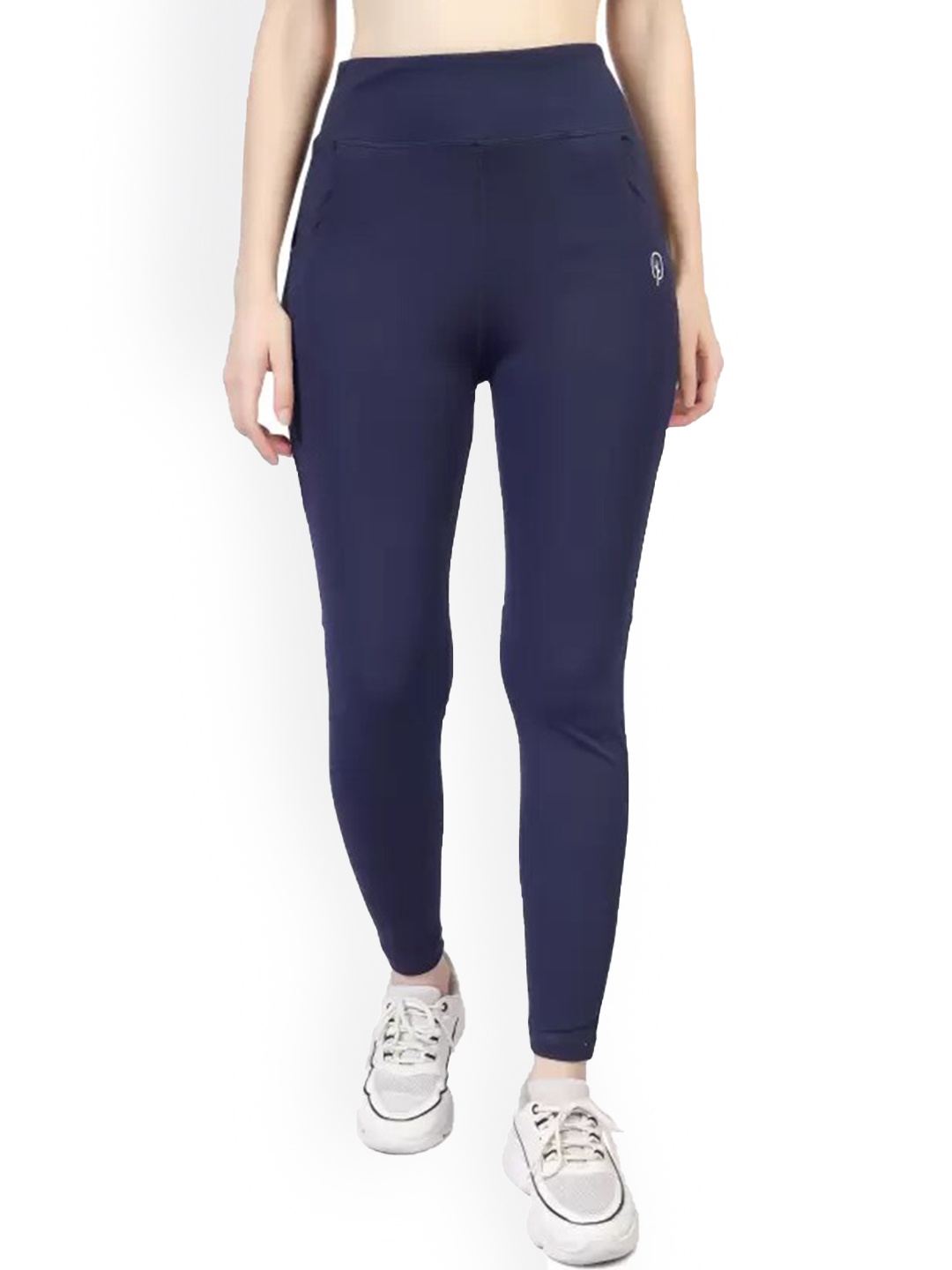 

BLUEFICUS Women Slim-Fit Ankle-Length Gym Tights, Blue