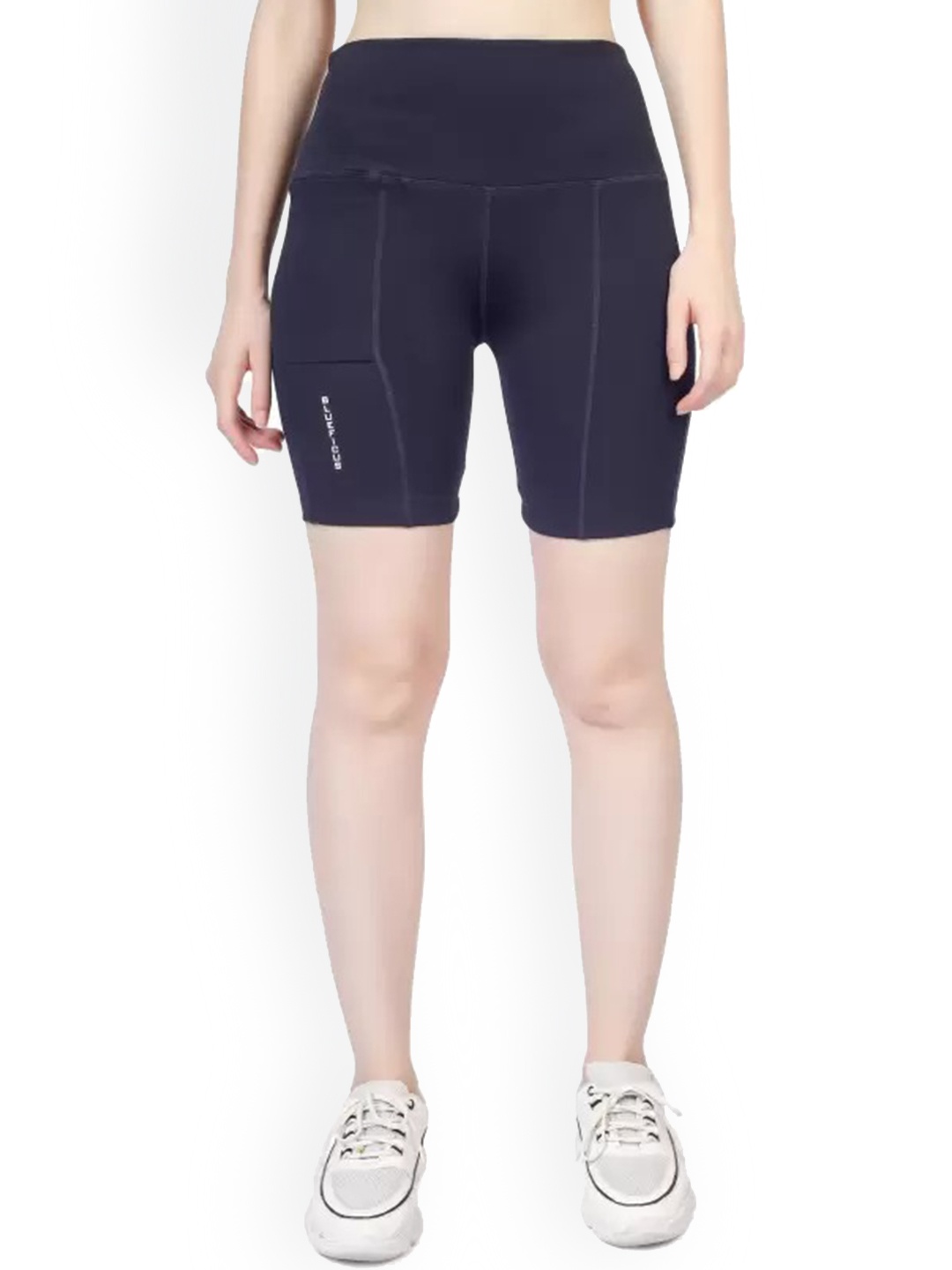 

BLUEFICUS Slim-Fit Above Knee Gym Tights, Blue