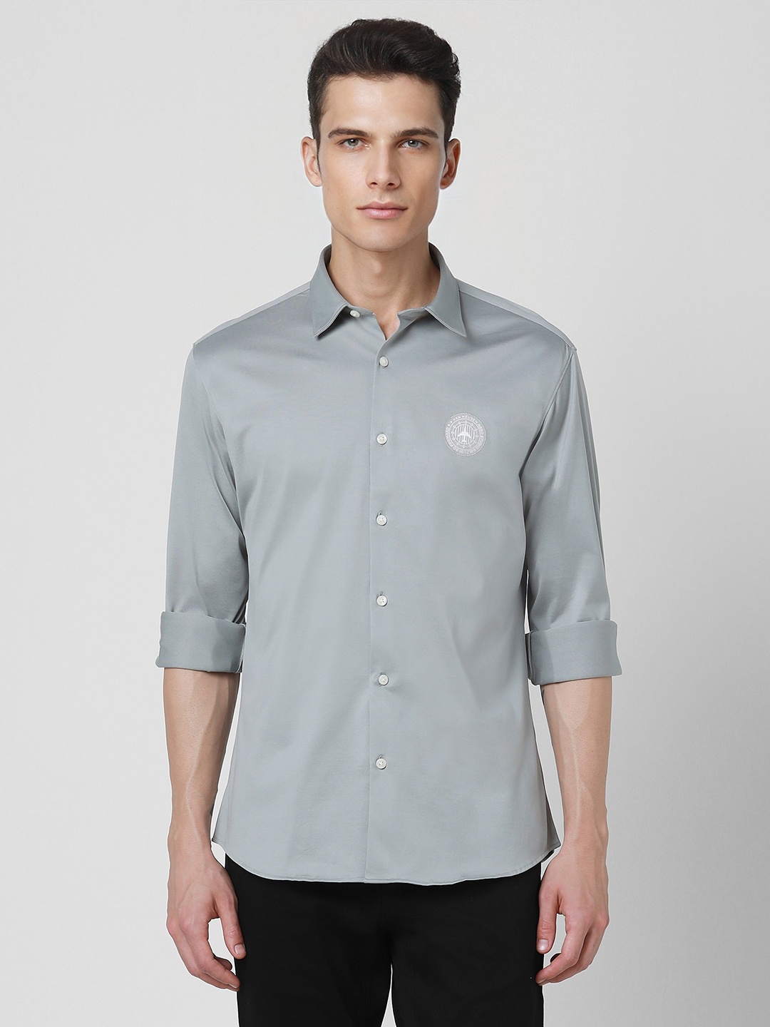 

Van Heusen Sport Slim Fit Opaque Cotton Casual Shirt, Grey