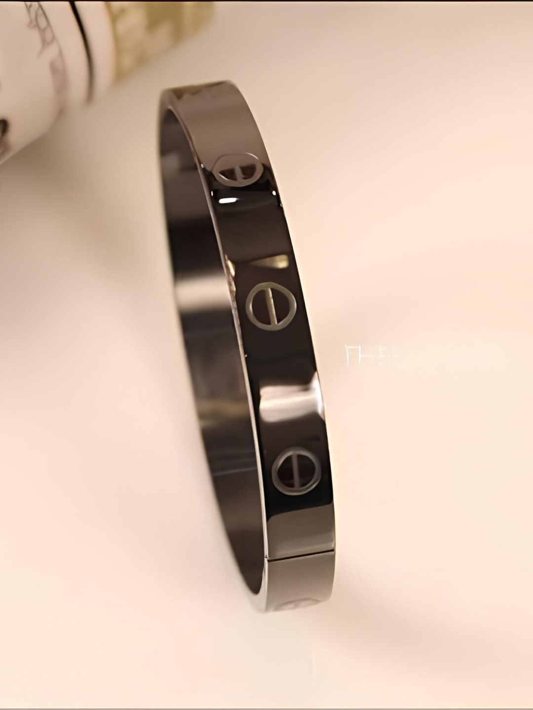 

KARISHMA KREATIONS Unisex Stainless Steel Kada Bracelet, Black
