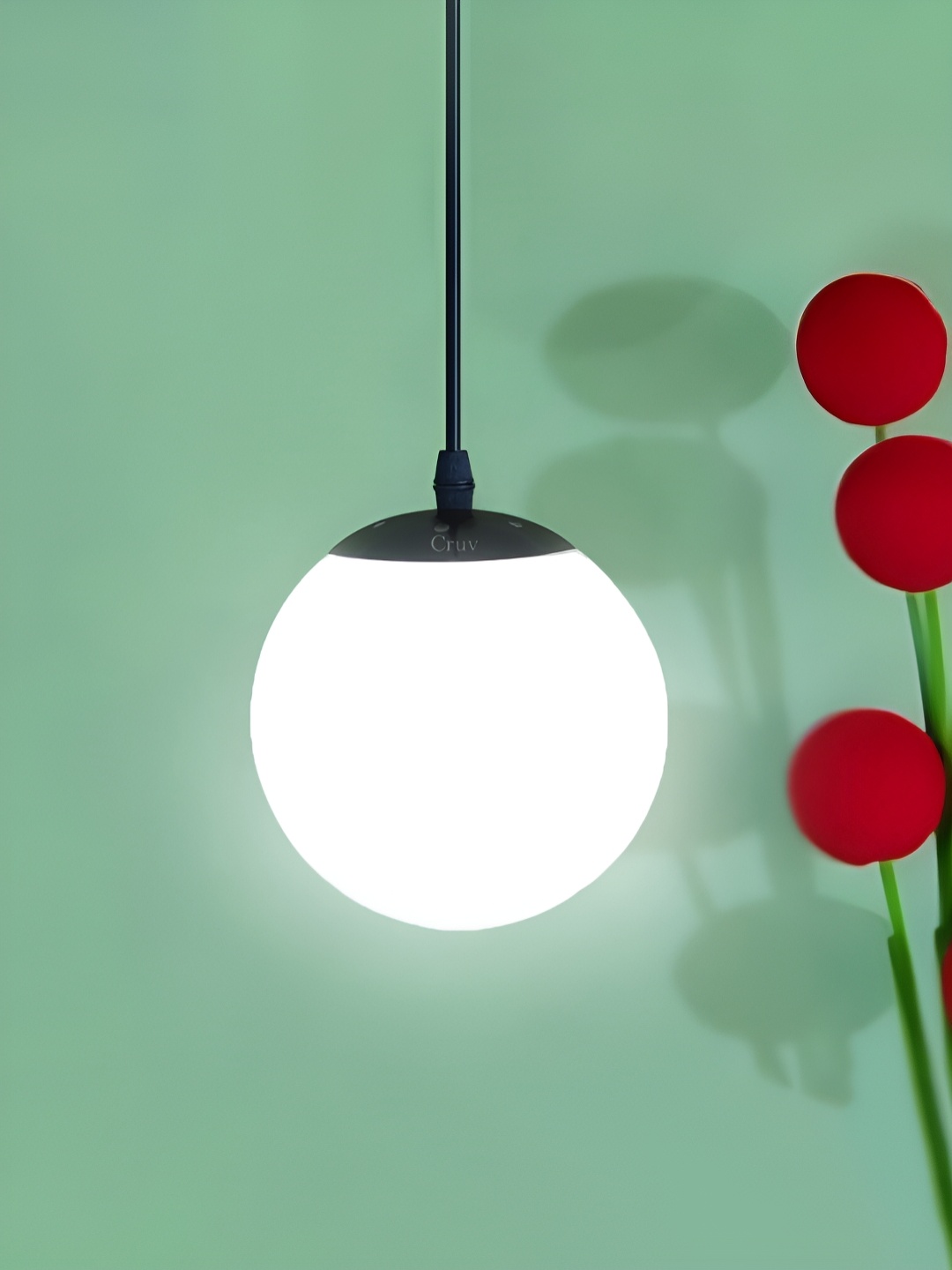 

Cruv White Spherical Metal Ceiling Lamp
