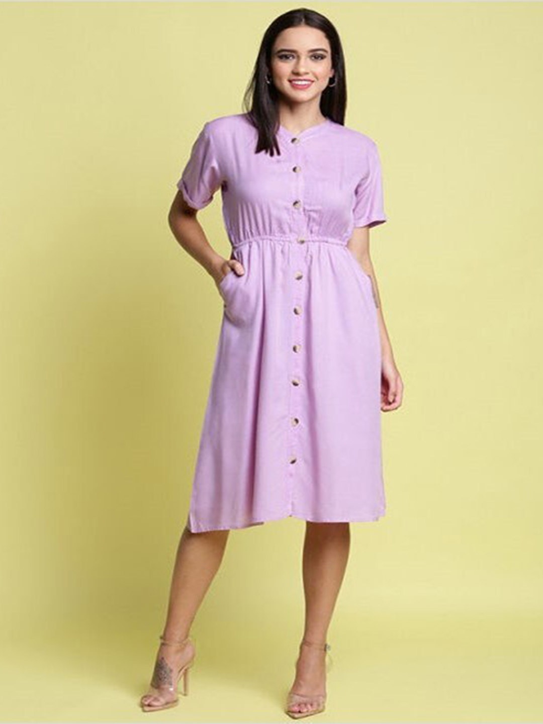 

Aila Pink A-Line Dress