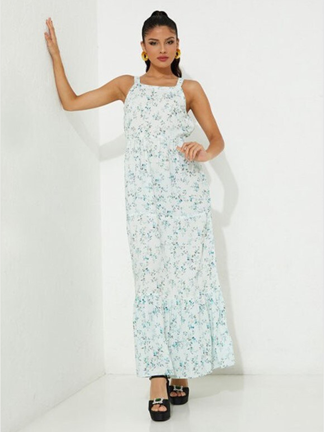 

Aila Floral Printed Maxi Dress, Blue