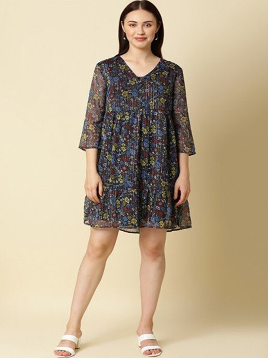 

Aila Print A-Line Dress, Multi