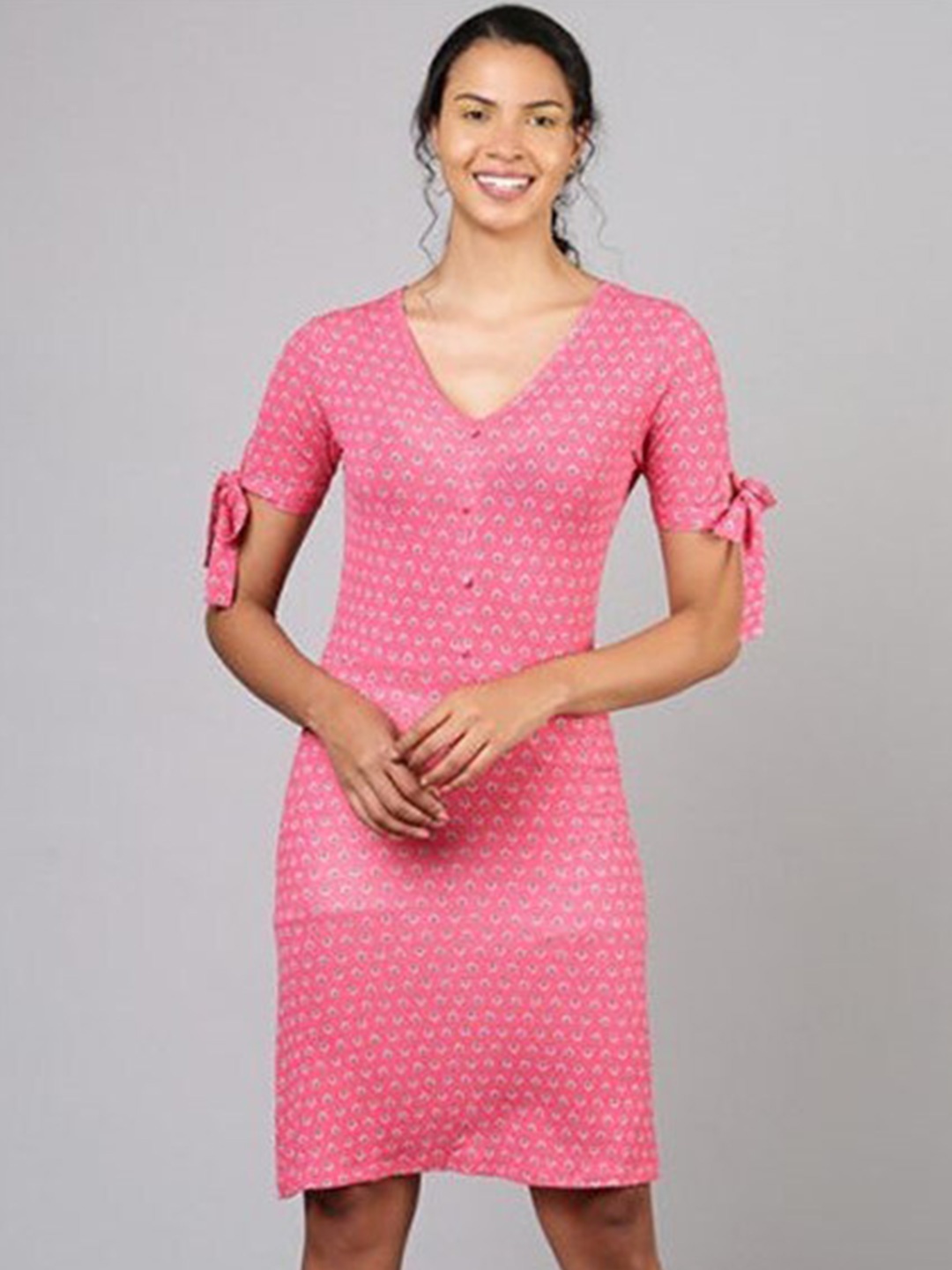

Aila Ethnic Motif Printed Sheath Midi Dress, Multi
