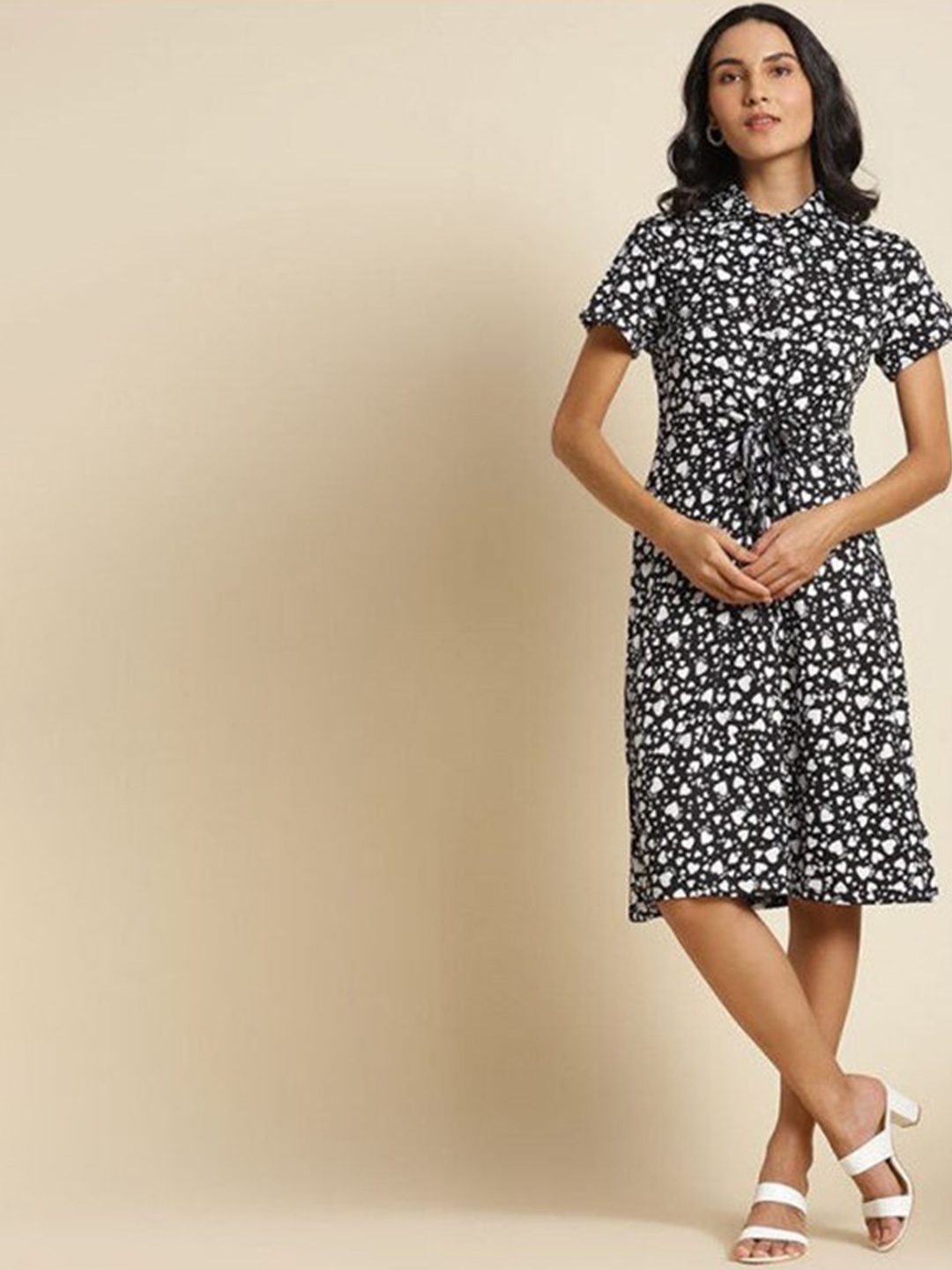 

Aila Multicoloured Print A-Line Dress, Multi