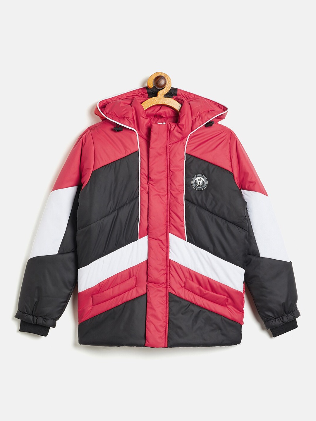 

Duke Boys Colourblocked Hooded Padded Jacket, Pink