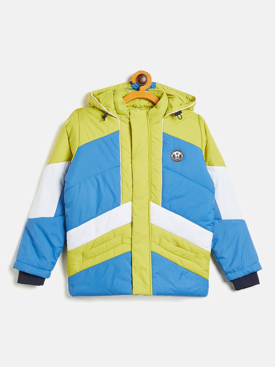

Duke Boys Colourblocked Hooded Padded Jacket, Green