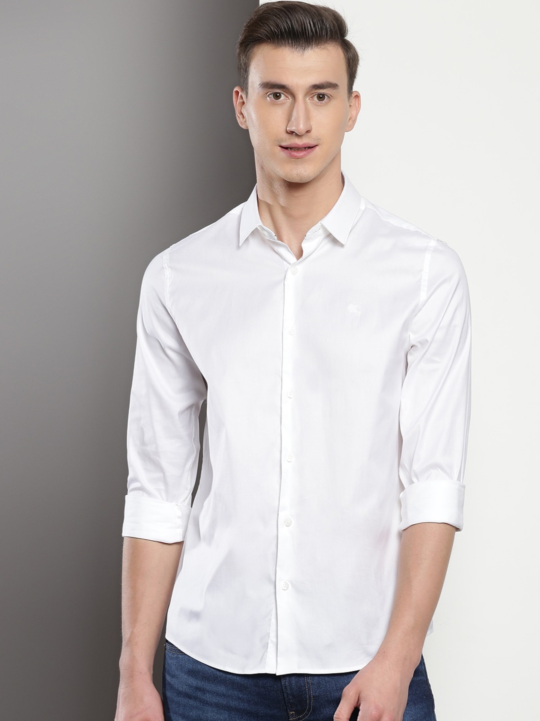 

Calvin Klein Jeans Slim Fit Cotton Casual Shirt, White