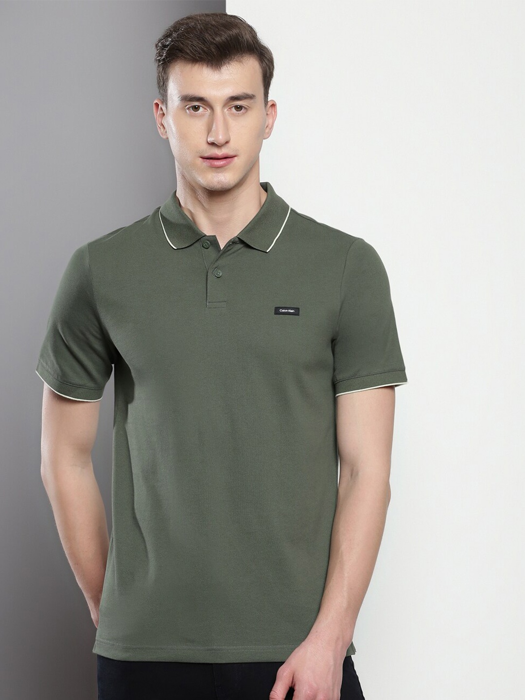 

Calvin Klein Polo Collar Slim Fit T-shirt, Green