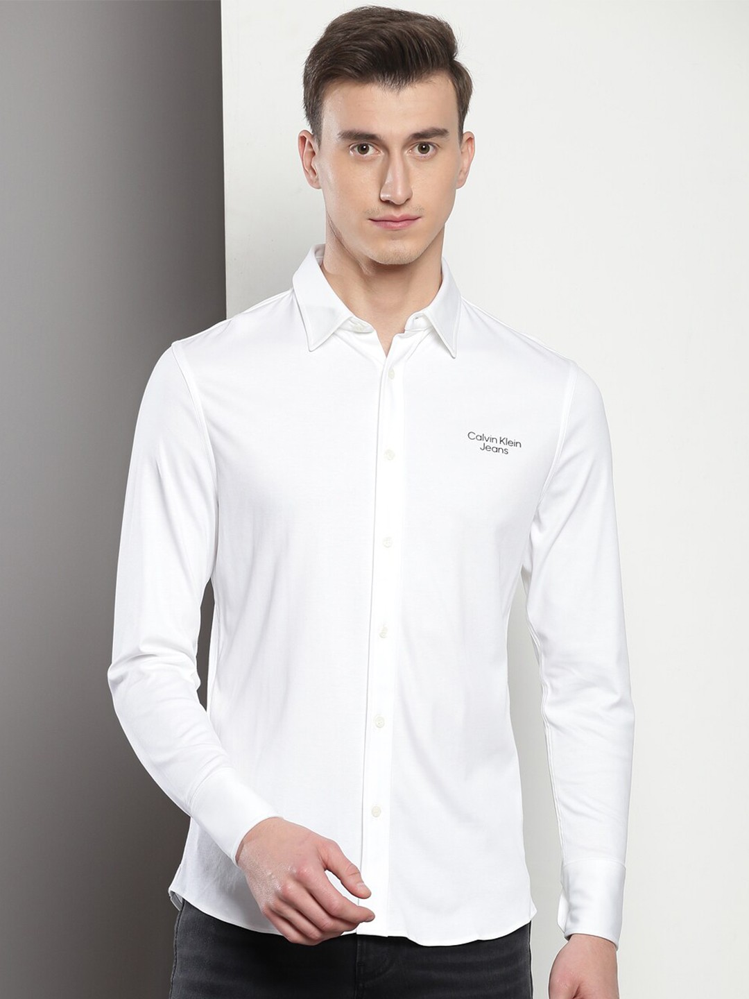 

Calvin Klein Slim Fit Cotton Casual Shirt, White