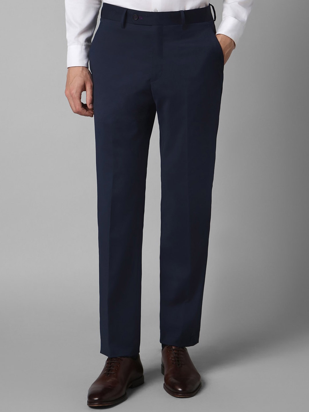 

Luxure by Louis Philippe Men Slim Fit Formal Trousers, Navy blue