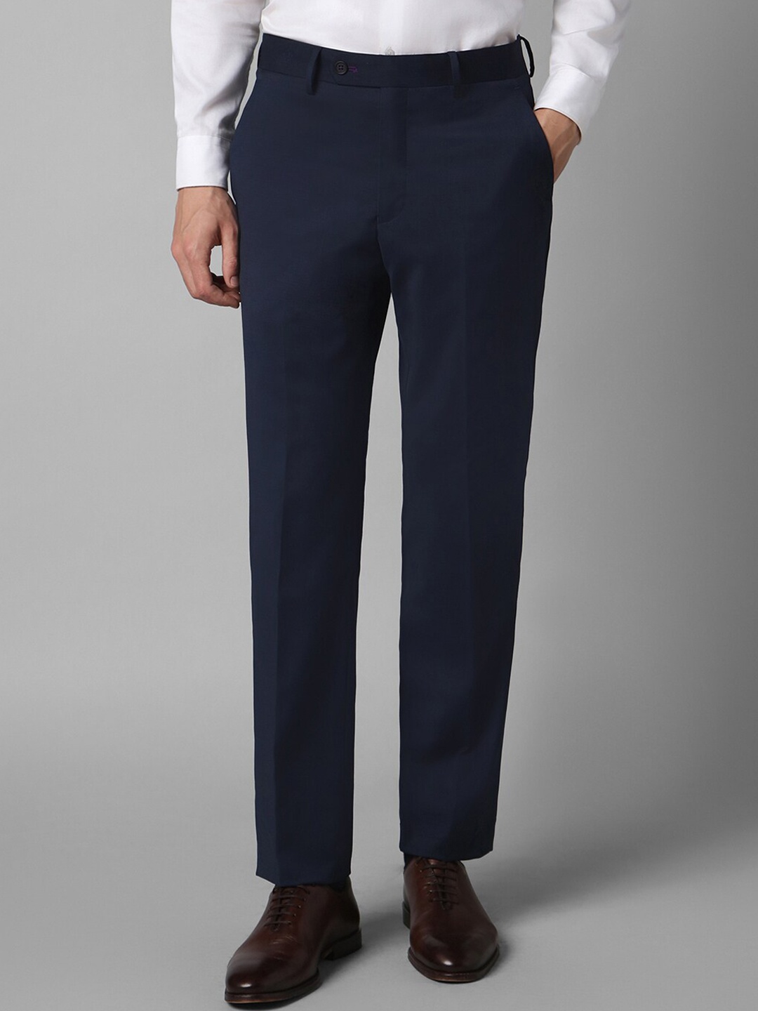 

Luxure by Louis Philippe Men Slim Fit Formal Trousers, Navy blue