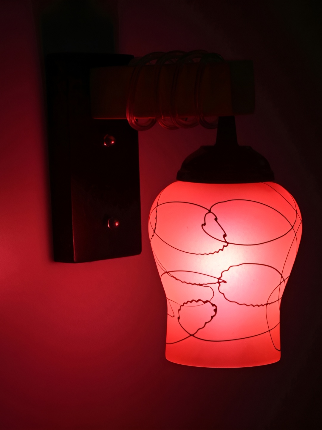 

Afast Pink Textured Glass Bell Shaped Wall Lamp