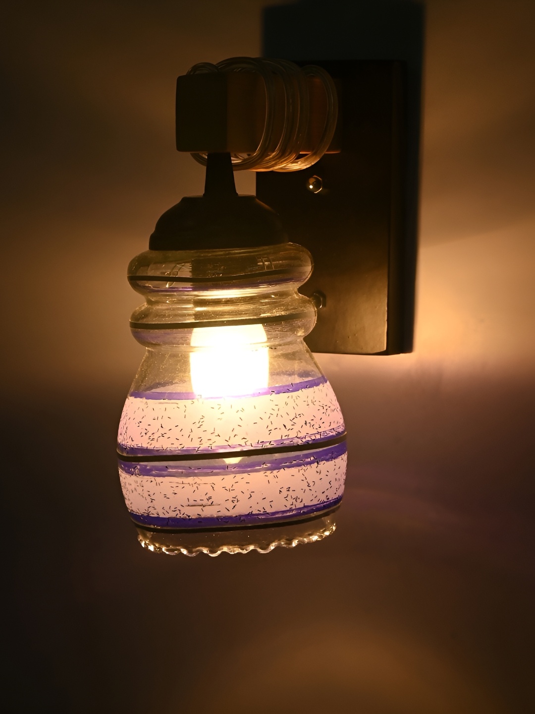 

Afast Blue Abstract Glass Wall Lamp