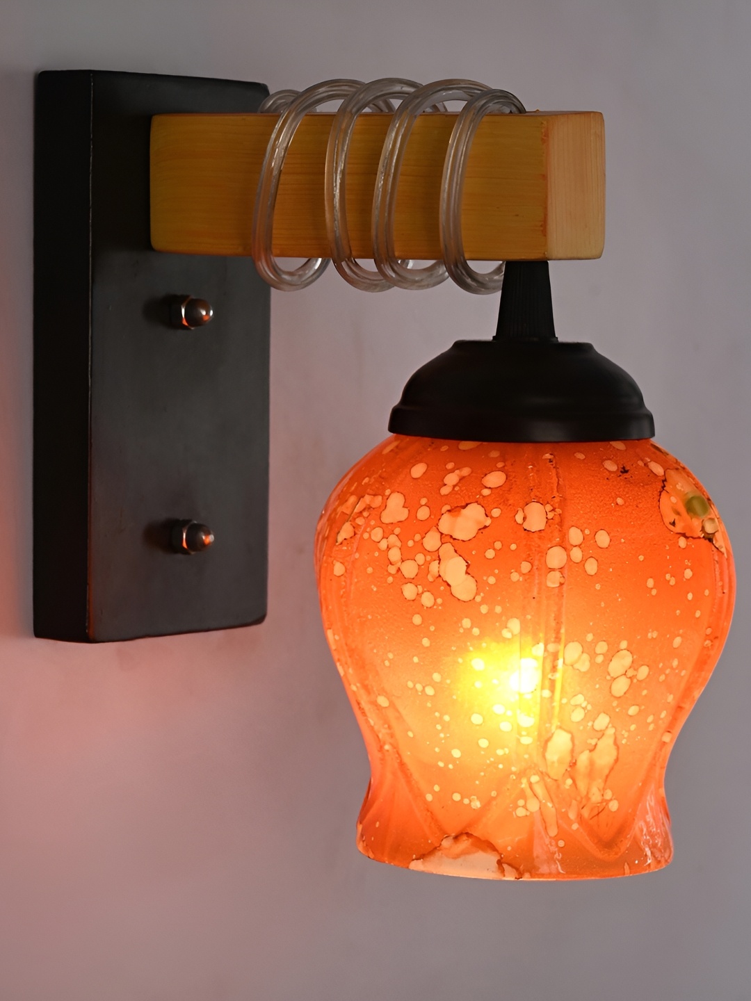 

Afast Red Bell Textured Contemporary Glass Wall Lamp