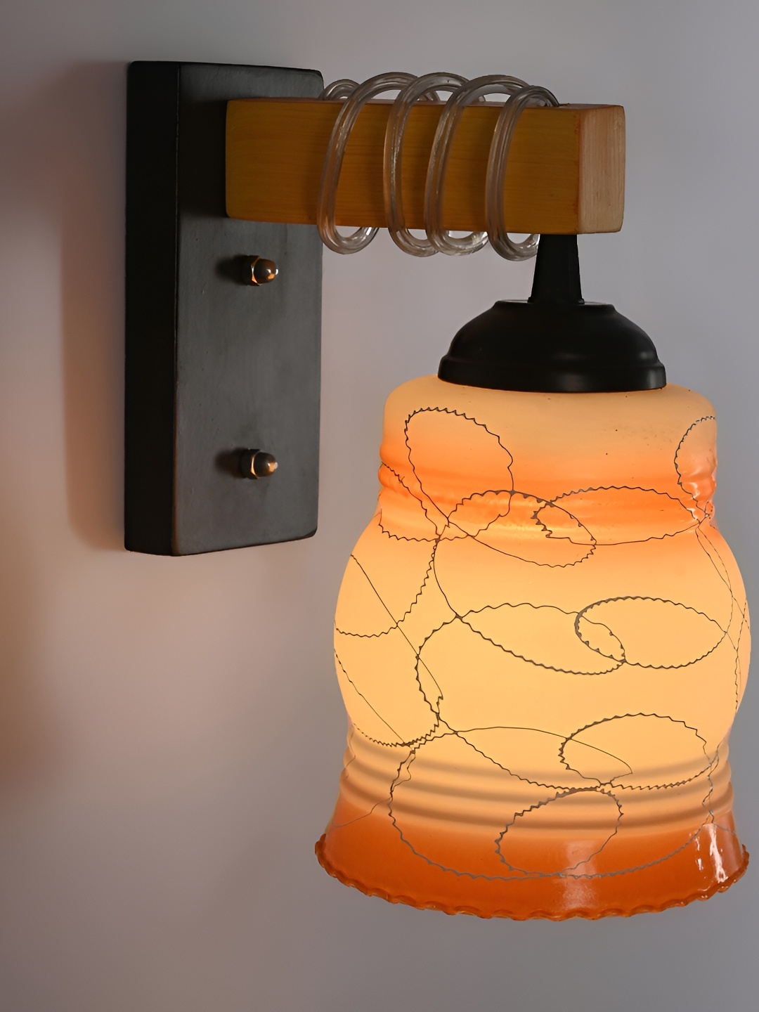 

Afast Orange Glass Wall Lamp