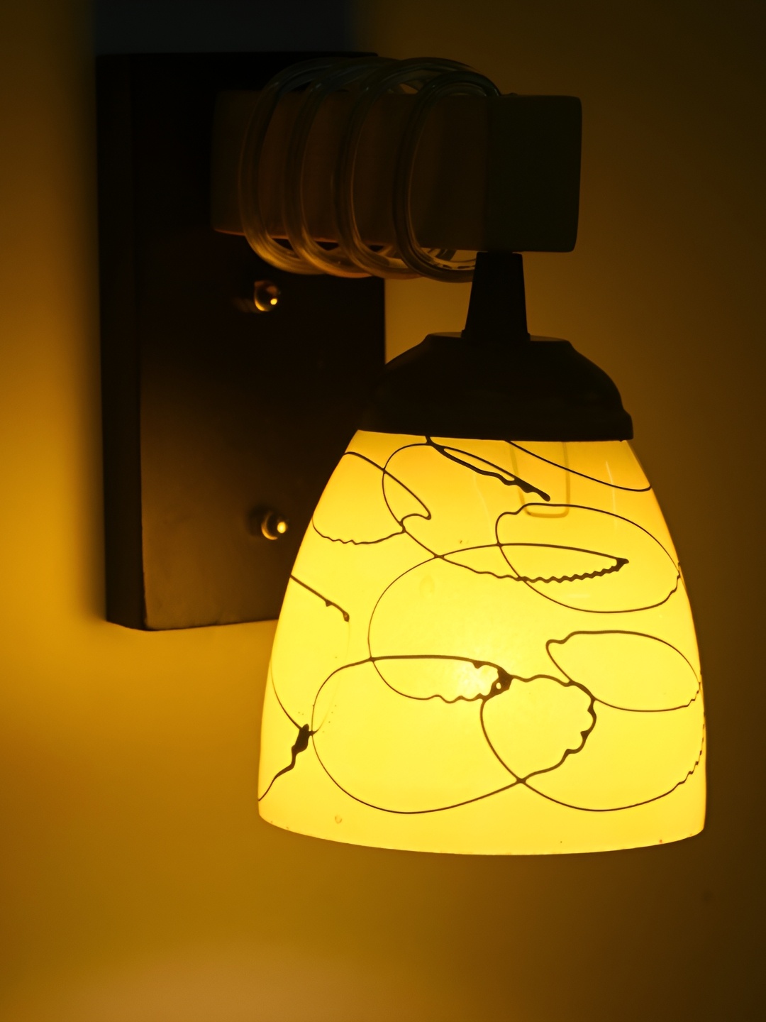 

Afast Yellow Glass Wall Lamp